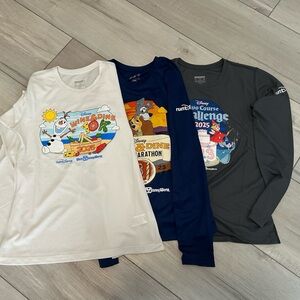 RunDisney Wine and Dine 2 course challenge shirt bundle, brooks women’s cut xs